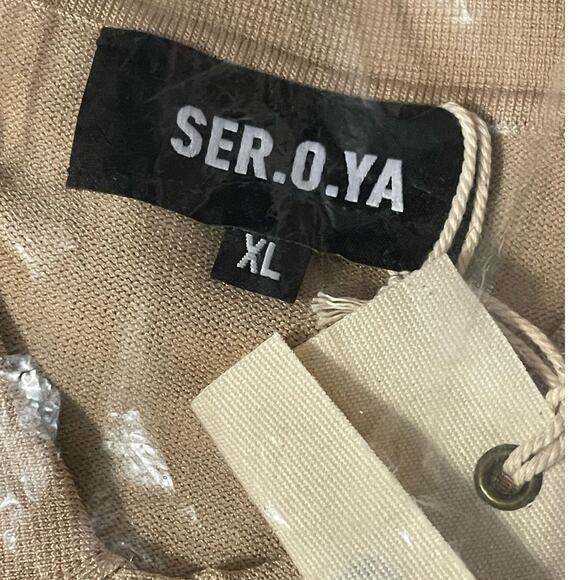 Ser.O.Ya Men's NEW Size XL Beige Long Sleeve Collared Tico Polo Shirt NWT - Picture 6 of 7